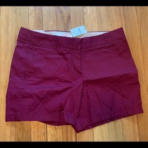 J. Crew Burgundy Chino Short